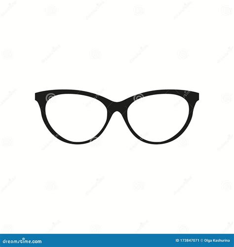 eyeglasses icon black and white vector pictogram reading accessory