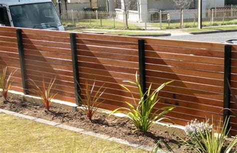 Gates are important to secure any property. Horizontal Slat Fence Beautify The ... | Backyard fences ...