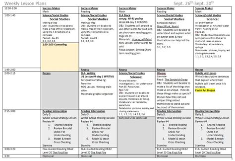 5 Components To A Great Weekly Lesson Plan