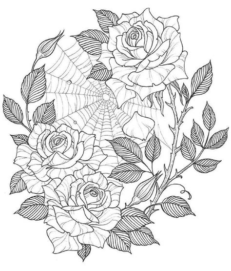 Pin By Sherry Stephan On Color Me Sweary Coloring Pages Rose Coloring