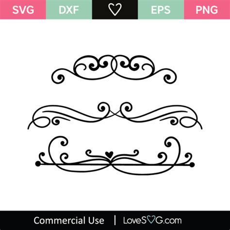 Flourish Elements Svg Cut File