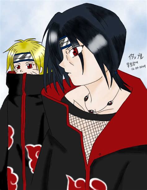 Akatsuki Itachi Naruto Naruto Uzumaki X Itachi Uchiha Fan Art