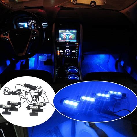 Possbay Blue Led Car Interior Light Decorative Atmosphere Light Led