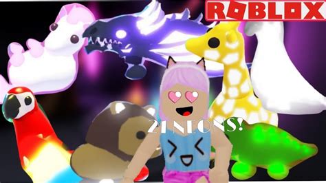 All My Neon Pets In Adopt Me Roblox Youtube