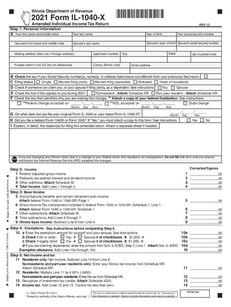 Il 1040x Fill Out And Sign Online Dochub