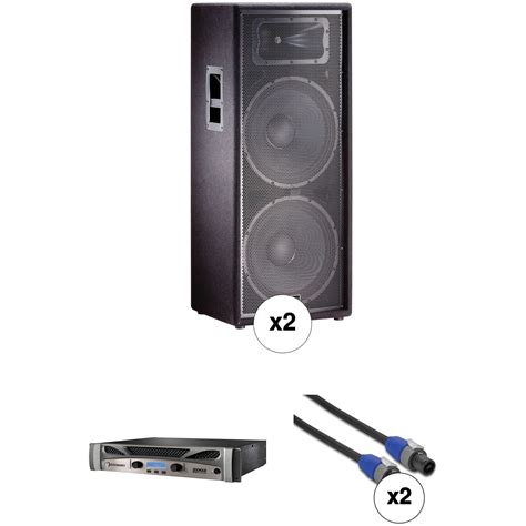 Jbl Jrx225 Dual 15 Two Way Speakers With Crown Power Amplifier