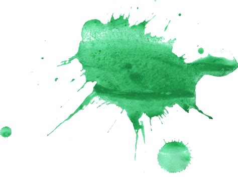 16 Green Watercolor Splatter Png Transparent