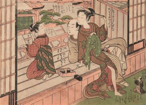 isoda koryusai japanese 1735 1790 amorous couple on the ve
