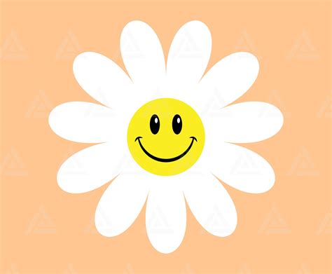 Daisy Svg Happy Face Svg Smile Face Svg Smiling Daisy Svg Etsy Australia