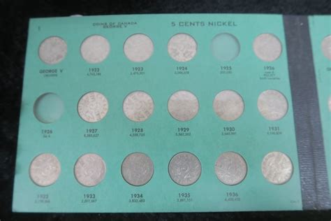 Coins Of Canada Nickel 5 Cents Collection Complete Collection Of