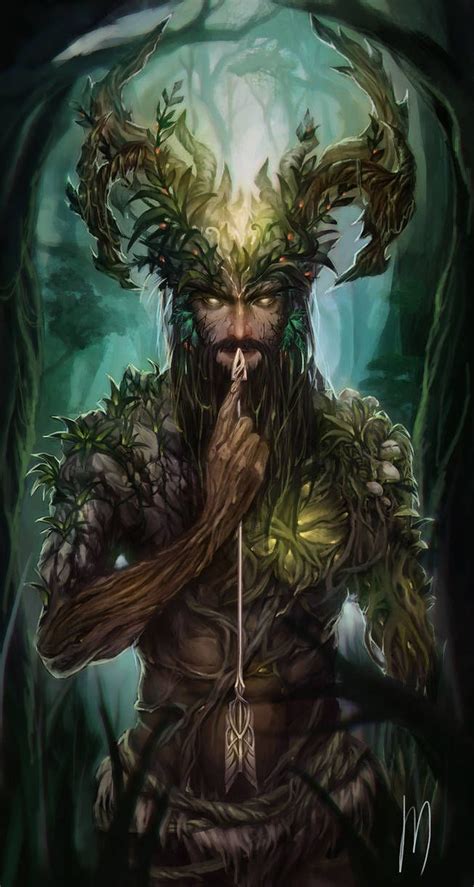 Druid Man Male Dand Pathfinder Dnd Forest Armor Fantasy Creatures