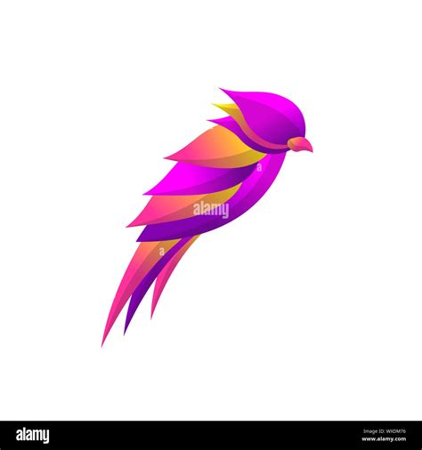 Bird Logo Concept With Colorful Gradient Style Elegant Modern Design