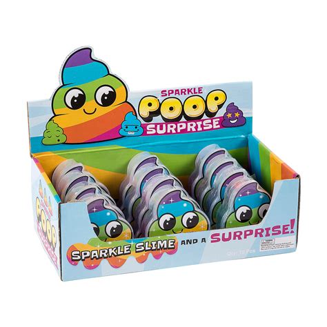 Sparkle Poop Emoji Surprise Putty With Characters Toys 12 Pieces Ebay