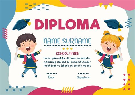 Certificado De Diploma Para Niños De Preescolar Y Primaria 2388435