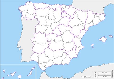 Mapa Politico Mudo De Espana Mapa De Provincias Y Municipios De Espana