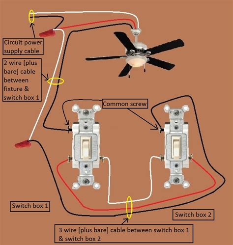 3 Way Switch Wiring For Ceiling Fan And Light Ceiling Fan 3 Way