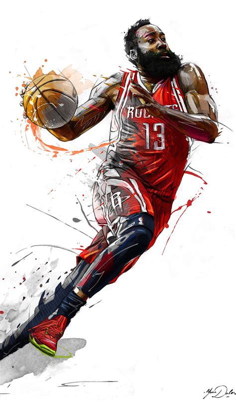 1080x1920 James Harden 5k Art Iphone 76s6 Plus Pixel Xl One Plus 3