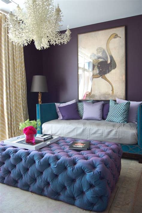 The Colorful World Of Jewel Tone Home Decor Purple Living Room Home