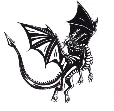 Black And White Dragons Clipart Best