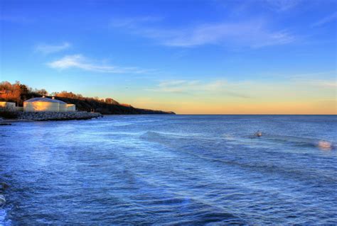 Shoreline At Port Washington Wisconsin Image Free Stock Photo