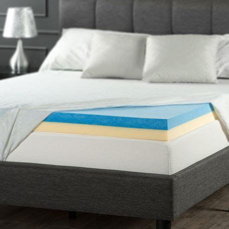 These memory foam mattress toppers can instantly upgrade the feel of your mattress, providing you with the best sleep experience without the major change as soon as your body hits this surface, the memory foam will adjust to your body shape and movements, providing you with a sensation that. Spa Sensations by Zinus 4" Gel Memory Foam Mattress Topper ...
