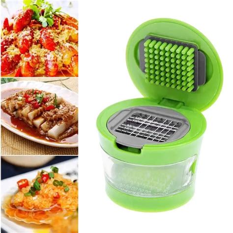 Portable Kitchen Vegetable Tools Mini Garlic Press Presser Onion