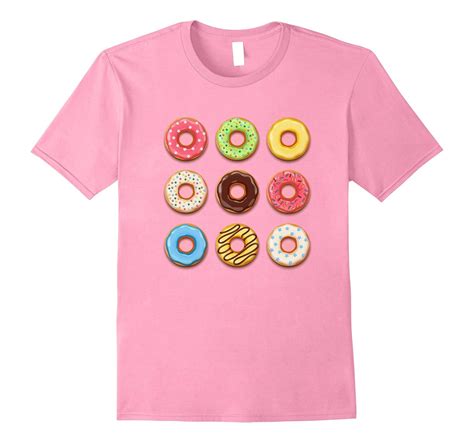 Donut T Shirt Cute Bakery Shop Sweet Dessert 9 Doughnuts Tee 4lvs