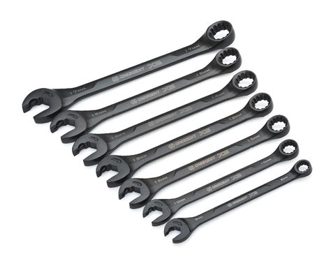 Crescent 7 Pc Combination Wrench Set With Ratcheting Open End And