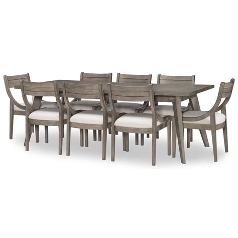 Legacy Classic Greystone 9 Piece Rectangular Table And Chair Set