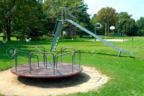 545528 Old Fashioned 1950s Playground Stock Photo Empty 1300×870