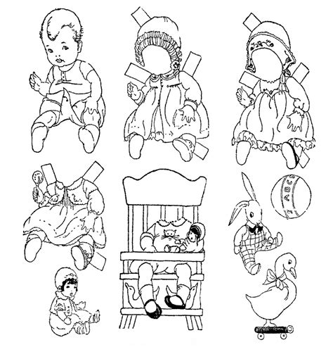 To make the paper dolls last longer, laminate before cutting. Mostly Paper Dolls: Baby Paper Doll