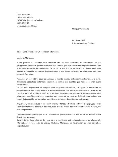 Lettre de motivation pour ecole veterinaire - laboite-cv.fr