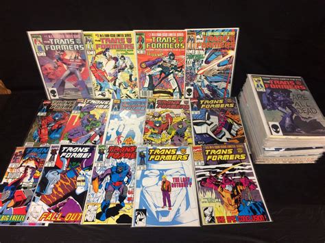 A huge lot of wolverine comic books. TRANSFORMERS COMIC BOOK LOT (COMPLETE SET, 80 BOOKS)