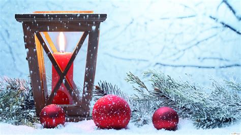 Christmas Candle And Snow 4k Wallpaper Download