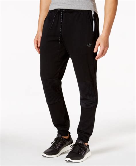 Lyst Adidas Originals Sports Luxe Moto Joggers In Black For Men