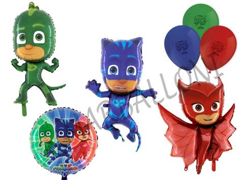 Pj Masks Foil Balloon Birthday Party Supplies Decoration Etsy