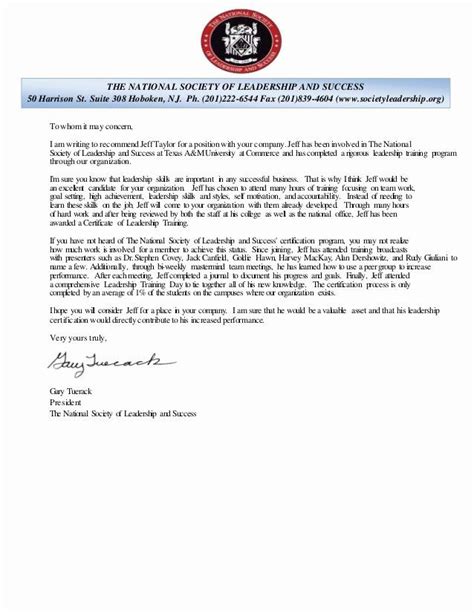 Nhs Letter Of Recommendation Template Hamiltonplastering National Junior Honor Society