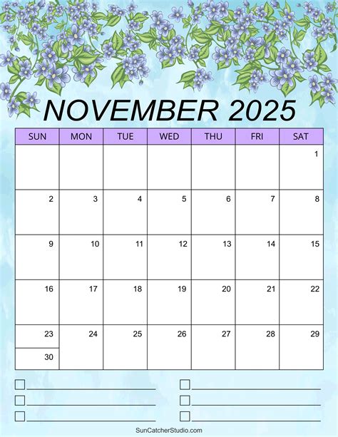 November 2025 calendar (free printable)