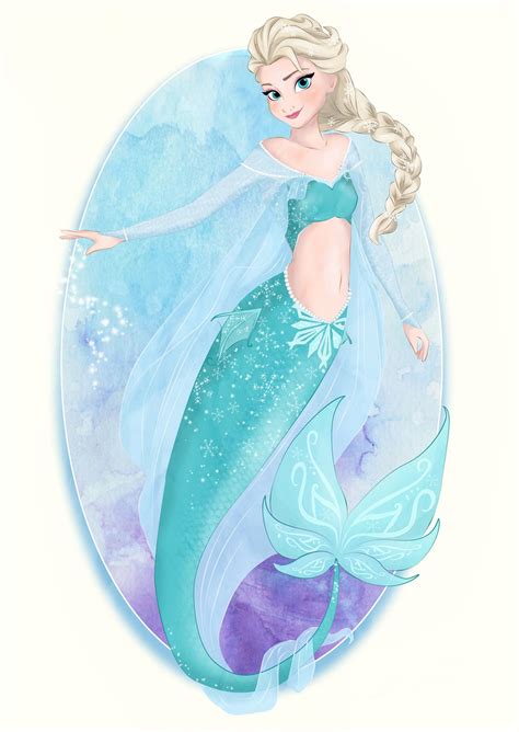 Elsa Mermaid Frozen Mermaid Mermaid Disney Mermaid Art Disney