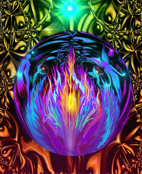 Chakra Art Violet Flame Psychedelic Wall Decor Energy Art Transmu