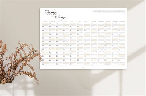 2023 Wall Calendar Annual Planner In A2 A3 Or A4 Etsy Uk