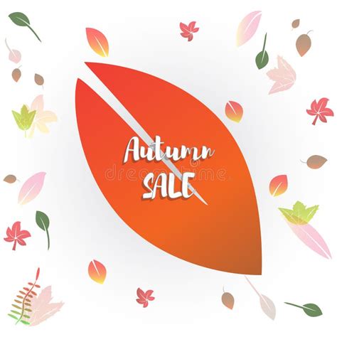 Hello Autumn Vector Illustration Fall Sales Design Season