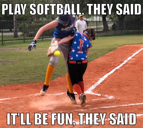 Sometimes It Turns Into A Battle For Your Life 😂 Softball Memes Softball Funny Softball