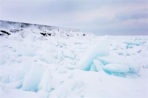 Lake Huronfrozenicebluewinter Free Image From
