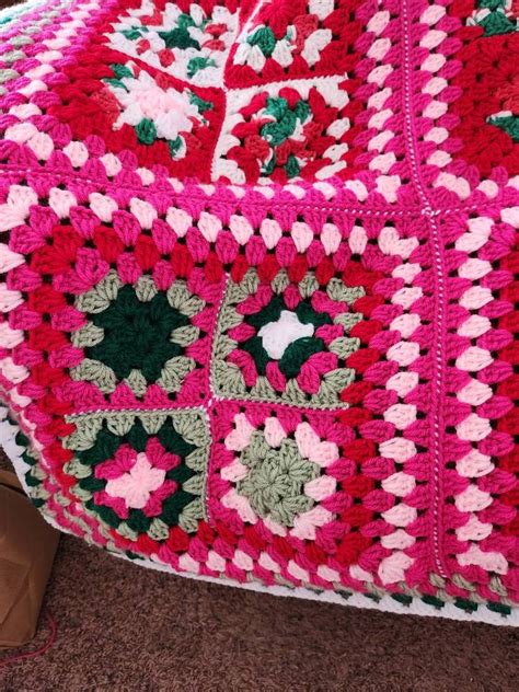 Granny Square Crochet Afghan Etsy