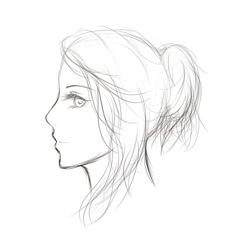 Art Sketch Drawing Sketch Side Profile By Maina11