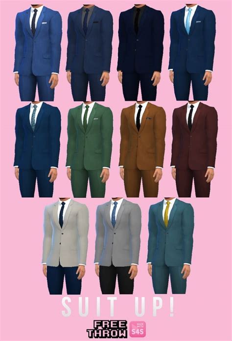 Suit Up At Cc Freethrow Sims 4 Updates Sims 4 Sims 4 Men Clothing