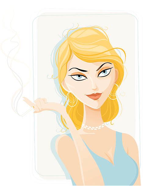 Smoking Girl Illustrations Royalty Free Vector Graphics