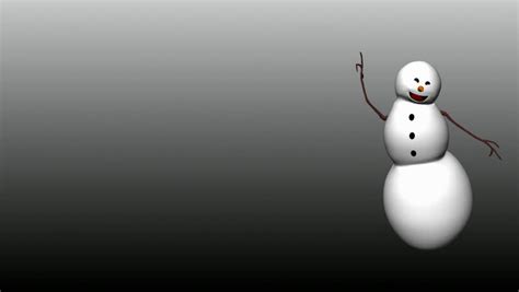 Isolated Snowman Dance Looping Animation Stock Footage Video 100