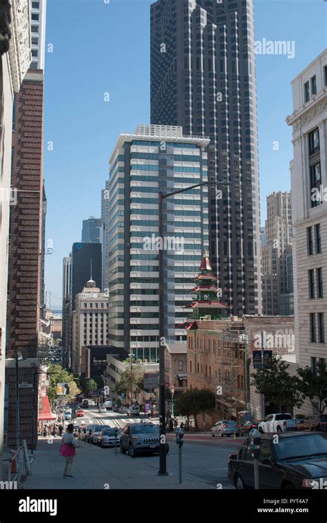San Francisco Downtown Modern And Retro Architecture Stock Photo Alamy